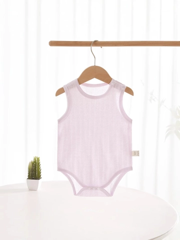Newborn Baby Sleeveless Romper 100 Percent Cotton Breathable Summer Bodysuit Basic Ribbed Infant Jumpsuit For Boys Girls