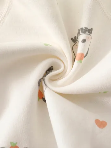 Haut de Style Kimono pour Nouveau-né 100% Coton Manches Longues Ouverture Latérale Imprimé Dessin Animé Vêtements d'Automne