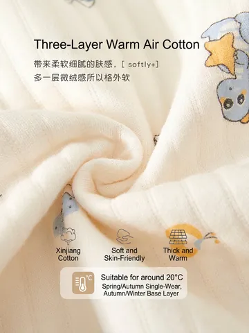 Neugeborenes Baby Strampler Baumwolle Wattiert Warm Jumpsuit Cartoon Druck Kleinkind Langarm Kleidung Fußlos Schlafanzug