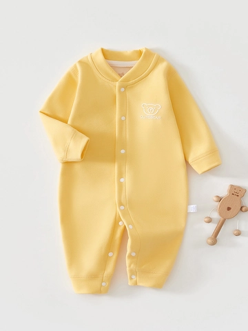 Barboteuse Bébé Nouveau-Né Manches Longues Sans Couture Polyester Viscose Combinaison Automne Hiver Enfant Garçon Fille