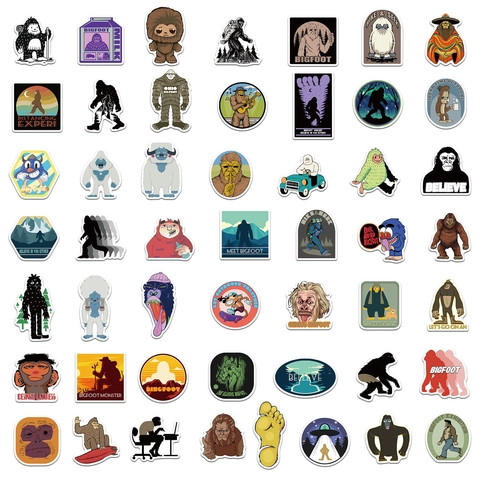 Bigfoot Sasquatch Cartoon Aufkleber Wasserdicht PVC Decal Für Laptop Skateboard Gepäck Gitarre DIY Dekor Kinder Erwachsene