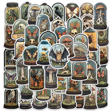 Gothic Vintage Specimen Decoratieve Stickers Waterdicht PVC Dark Style Scrapbooking Decals Voor Laptop Bagage Gitaar Skateboard