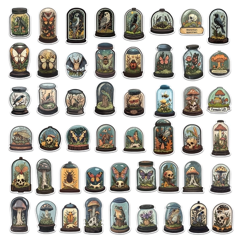 Gothic Vintage Specimen Decoratieve Stickers Waterdicht PVC Dark Style Scrapbooking Decals Voor Laptop Bagage Gitaar Skateboard