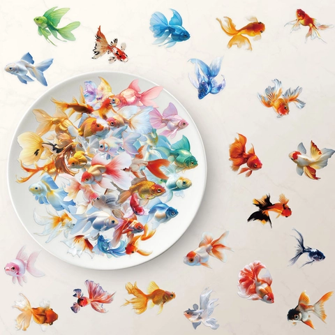 Wasserdichte PET Goldfisch Aufkleber Für Scrapbooking DIY Journaling Ästhetische Transparente Fisch Schreibwaren Deko Aufkleber