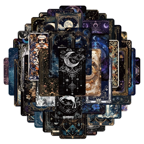 Gotico Adesivi Occulti Misteriosi Impermeabile PVC Opaco Decalcomanie Decorative Per Laptop Scrapbooking Diario Cancelleria Fai Da Te Artigianato