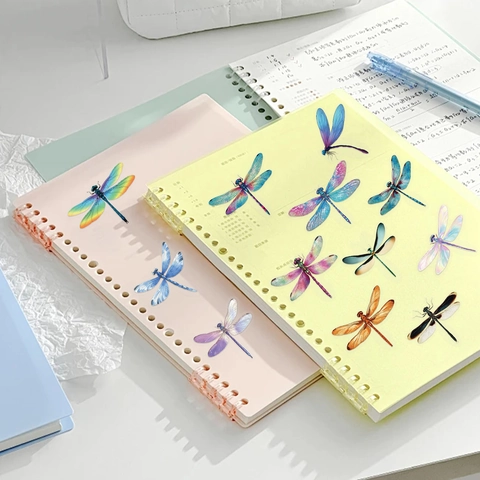 Adesivi in PET a Forma di Libellule ad Acquerello Impermeabili Trasparenti per Decorazione Fai da Te Journaling Scrapbooking