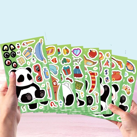 Süße Panda DIY Aufkleber Wasserdichte Cartoon Tier Decals Für Scrapbooking Journaling Kinder Hand Account Dekorative Aufkleber