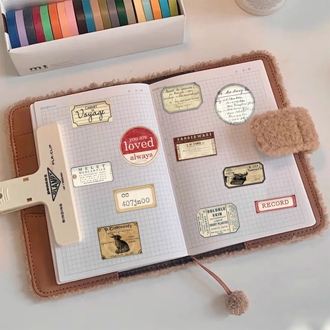 Vintage Scrapbooking Aufkleber Wasserdichte PVC Decals Für Koffer Laptop Wasserflasche Retro DIY Journaling Deko Zubehör