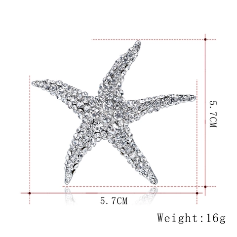 Luxe Legering Strass Zeester Brosche Pin Voor Vrouwen Fonkelende Zeester Corsage Pin Voor Kleding Tassen Sieraden