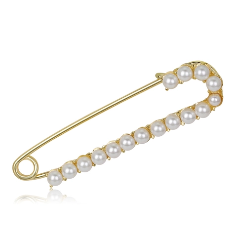 Broche de Alfiler de Gancho Vintage de Aleación Con Perla Artificial y Diamante de Imitación Diseño Flor Corazón Mariposa Joyería de Moda Regalo