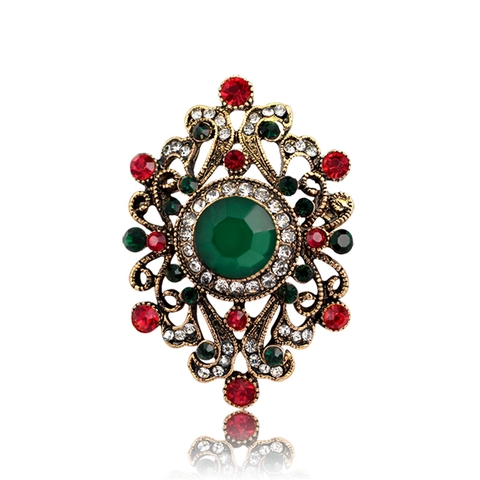 Vintage Barock Legierung Strass Blumen Brosche Für Damen Palast Stil Hohl Schalenperle Anstecknadel Schmuck Corsage Geschenk