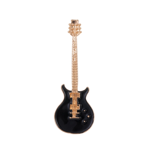 Broche Guitare en Émail Vintage Pour Hommes Femmes Alliage de Zinc Instrument de Musique Guitare Électrique Corsage Bijoux