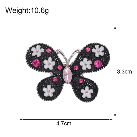 Exquisite Schmetterling Brosche Für Damen Zinklegierung Emaille Tier Anstecknadel Retro Anzug Korsett Pin Strass Inlaid Mode Schmuck Zubehör