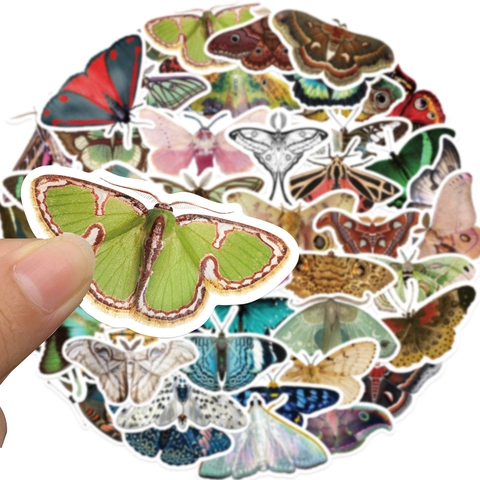Vintage Motte Schmetterling Ästhetik Kunst Aufkleber Wasserdichte PVC Decals Für DIY Scrapbooking Laptop Skateboard Telefon Buch