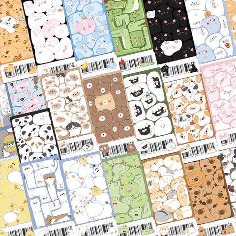 Colección de Marcadores de Libros de Animales de Dibujos Animados Tarjetas de Marcado de Papel Estilo Boleto para Regalos de Papelería de Lectura
