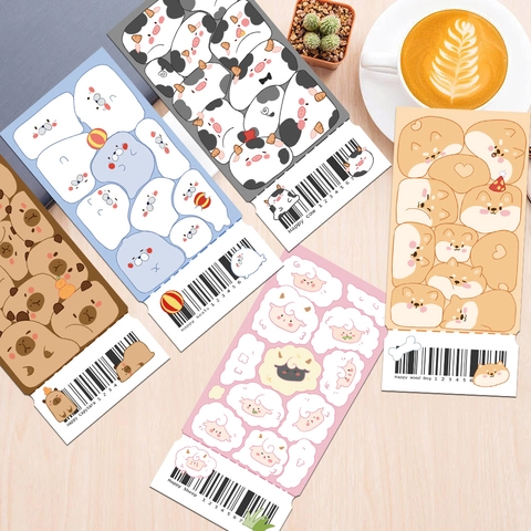 Colección de Marcadores de Libros de Animales de Dibujos Animados Tarjetas de Marcado de Papel Estilo Boleto para Regalos de Papelería de Lectura