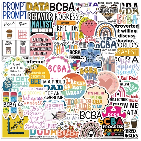 Αδιάβροχα Αυτοκόλλητα BCBA Board Certified Behavior Analyst Επαγγελματικά Εμπνευσμένα Διακοσμητικά Αυτοκόλλητα για Λάπτοπ Μπουκάλι Νερού Βαλίτσα