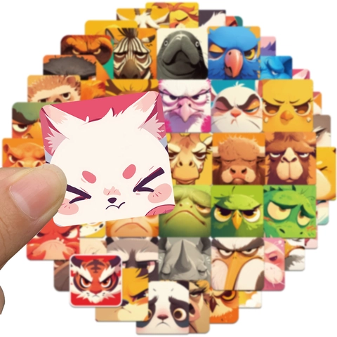 Süße Cartoon Tier Selfie Aufkleber PVC Wasserdichte Dekore Für Laptop Scrapbooking Handyhülle Kinder DIY Dekoration