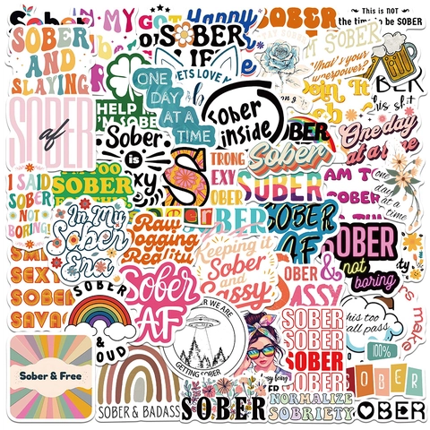 Ρετρό Αυτοκόλλητα Έμπνευσης Sober Life Αδιάβροχα PVC Decals για Λάπτοπ Μπουκάλι Νερού Αποσκευές Scrapbooking DIY Διακόσμηση