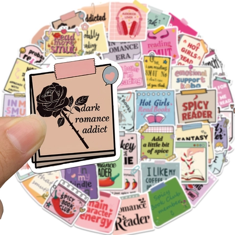Pegatinas de PVC Impermeables de Temática de Libros para Decoración de Laptop Funda de Teléfono Botella de Agua Regalo para Entusiastas de Lectura