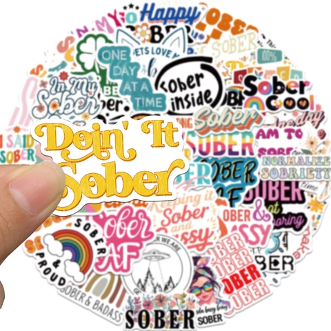 Ρετρό Αυτοκόλλητα Έμπνευσης Sober Life Αδιάβροχα PVC Decals για Λάπτοπ Μπουκάλι Νερού Αποσκευές Scrapbooking DIY Διακόσμηση