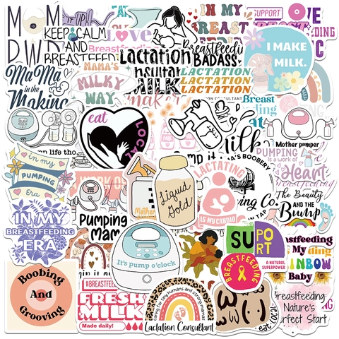 Borstvoeding Zwangerschap Graffiti Stickers Waterdichte PVC Decals Voor Waterfles Laptop Scrapbooking Mama Liquid Gold Quote Collectie
