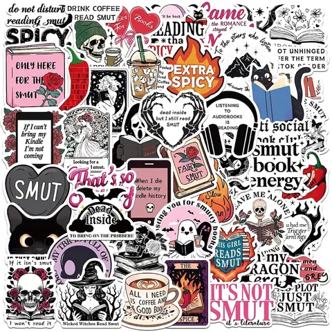 Bücher Lesen Thema Aufkleber Wasserdichte PVC Literarische Decals Für Laptop Wasserflasche Skateboard DIY Dekoration