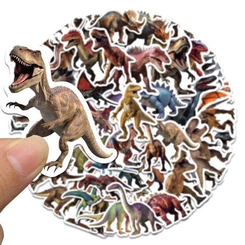 Wasserdichte Jura Dinosaurier Aufkleber Set Für Kinder PVC Realistische Tier Graffiti Abziehbilder Für Laptop Skateboard Gepäck Scrapbooking DIY Dekoration