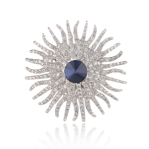 Elegante Legierung Sonnenblume Brosche Mit Strass Kristall Korsage Anstecknadel Für Damen Anzüge Schal Hochzeit Party Schmuck