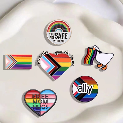 Pride Regenboog Emaille Brosche Set Legering Metaal Badge Voor Kleding Rugzak Decoratieve LGBTQ Ally Sieraden Cadeau