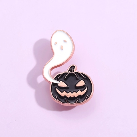 Spilla in Smalto Halloween Lega Fantasma Zucca Gioielli Regalo per Festa Zaino Cappello Giacca Decorazione