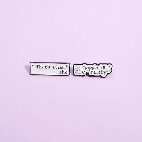 Kreative Geometrische Sprechblase Legierung Brosche Mit Humorvollem Englischem Zitat Emaille Pin Mode Accessoire Für Taschen Kleidung Unisex
