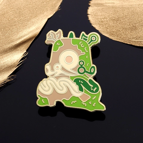 Insigne de Badge en Métal Broche en Émail Créature de la Forêt de Dessin Animé pour Sacs à Dos Chapeaux