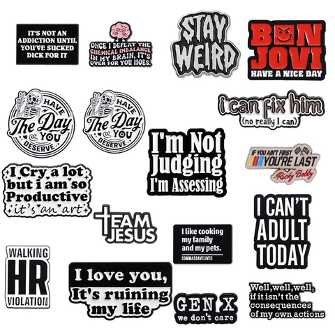 Lustiger Humorvoller Slogan Emaille Pin Personalisierte Legierung Brosche Abzeichen Für Rucksack Kleidung Dekorative Pin Schmuck Herren Damen