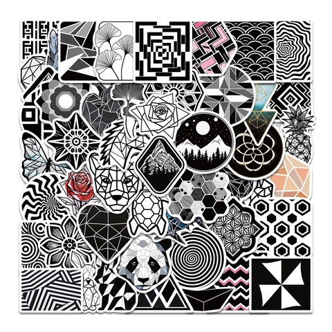 Wasserdichte Geometrische Graffiti Aufkleber Für Laptop Koffer Skateboard PVC Mattfolie Kunst Deko Aufkleber DIY Dekoration