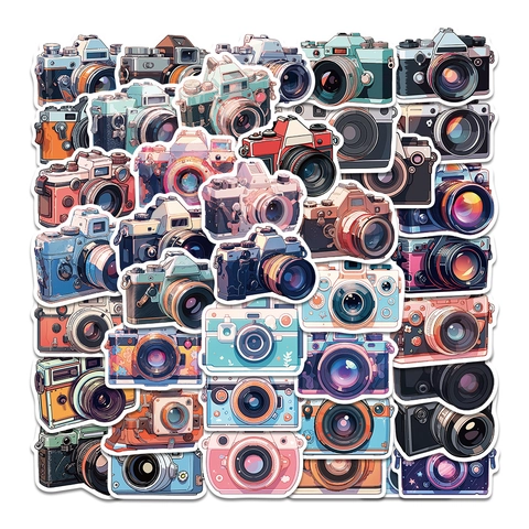 Retro Kamera Aufkleber Kollektion Wasserdicht PVC Vinyl Decals Für Laptop Koffer Scrapbooking DIY Dekor Cartoon Schreibwaren Aufkleber