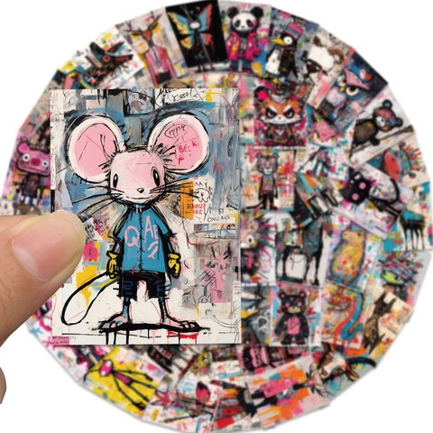 Pegatinas de Graffiti Street Art para Portátil Equipaje PVC Impermeable Animales DIY Decorativas Estéticas Juego