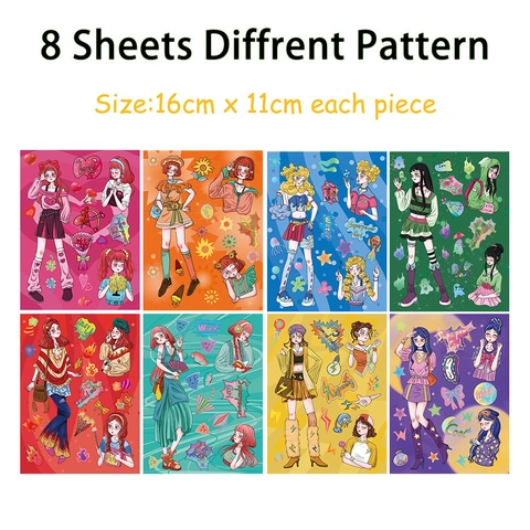 Japanische Anime Superpower Mädchen DIY Wasserdichte Aufkleber Für Handyhülle Notizbuch Scrapbooking Dekorative PVC Mattfolie Sticker