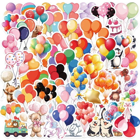 Simpatici Adesivi Graffiti Palloncino Cartone Animato Impermeabile PVC Fai Da Te Decalcomanie Per Valigia Laptop