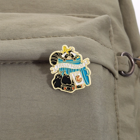 Cartoon Waschbär Emaille Brosche Zinklegierung Trash Panda Pin Anstecknadel Für Rucksack Hut Kleidung Schmuck Zubehör Geschenk