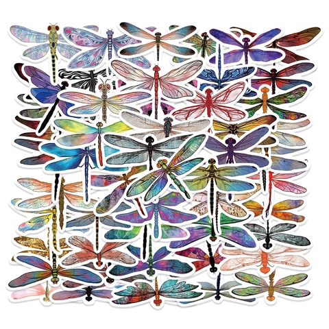 Libellula Adesivi per Bambini Impermeabile PVC Insetti Graffiti Decalcomanie per Laptop Telefono Skateboard Bagaglio DIY Decorativi Adesivi