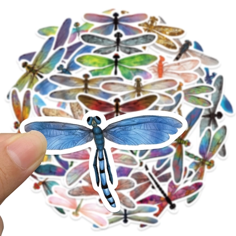 Libellula Adesivi per Bambini Impermeabile PVC Insetti Graffiti Decalcomanie per Laptop Telefono Skateboard Bagaglio DIY Decorativi Adesivi