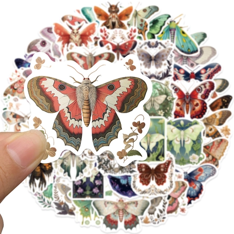 Adesivi Vintage Farfalla Falena Impermeabili in PVC Decalcomanie Decorative per Laptop Cover Telefono Skateboard Scrapbooking DIY