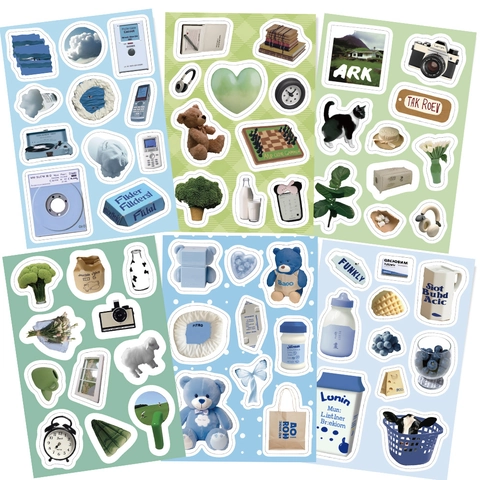 Koreanische Vintage Cartoon Aufkleber Wasserdichte PVC Dekorative Aufkleber Für Tagebuch Scrapbooking Handyhülle Koffer Laptop DIY Sticker