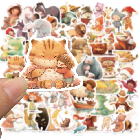 Creativi Adesivi Illustrazione Animali Fiabeschi Per Scrapbooking DIY Cover Telefono PVC Impermeabili Adesivi Decorativi Per Manuale