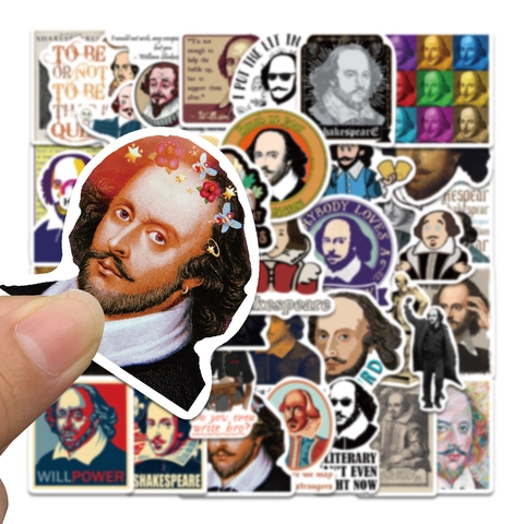 William Shakespeare Thema Aufkleber Wasserdichte PVC Decals Für Laptop Koffer Handy Scrapbooking Künstlerische Vintage Deko