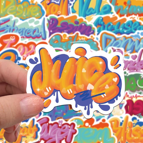 Cool English Graffiti Stickers Waterproof PVC Art Decals For Helmet Laptop Luggage Notebook Car DIY Decoration Street Style