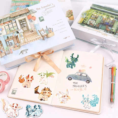 40 Stuks Originele Fantasiewezen Stickers Waterdicht PVC Cartoon Mythische Dieren Decals Voor Notitieboek DIY Decoratie