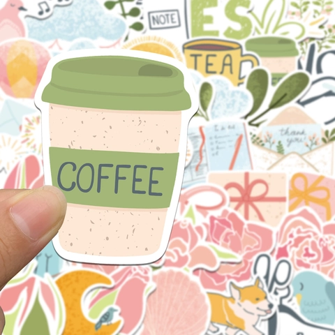 Cute Cartoon Hawaii Style Waterproof Stickers For DIY Scrapbook Skateboard Luggage Cup Waterproof PVC Decoration Decals
