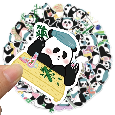 Set Adesivi Panda Cartone Animato Impermeabile PVC Laptop Telefono Decalcomanie Kawaii Animale Frigorifero Adesivi Decorativi